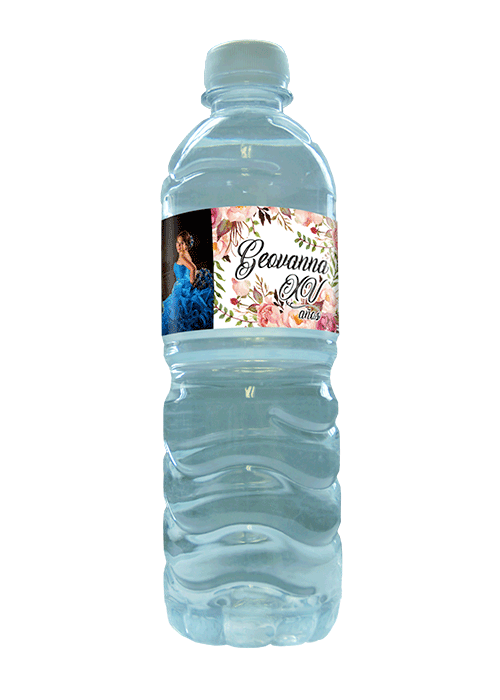 Botella con publicidad